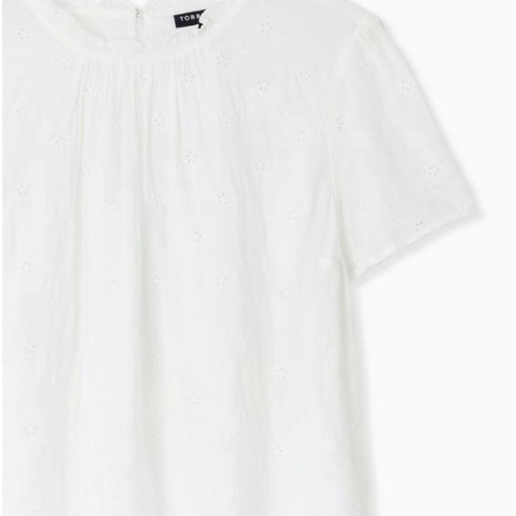 Torrid Eyelet Mock Neck Top 3x White Eyelet Lace - Picture 2 of 4